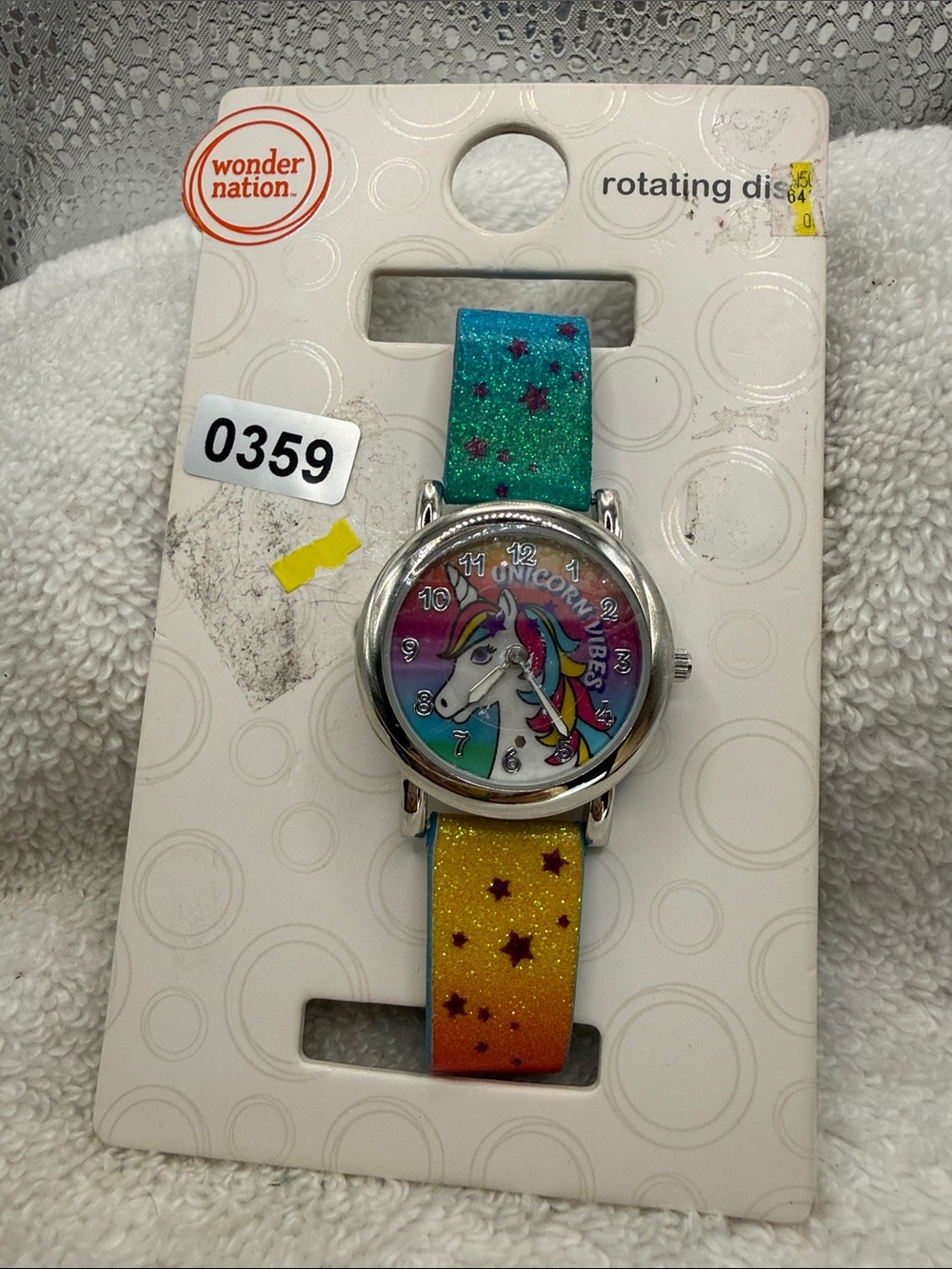 wonder nation Glitter Rainbow Unicorn Watch - Blue, Green, Yellow, Orange, Pink